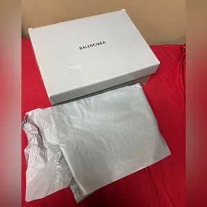 Balenciaga Empty Shoe Replacement Storage Grey Box 14.75x10.75x5.5” Tissue Paper
